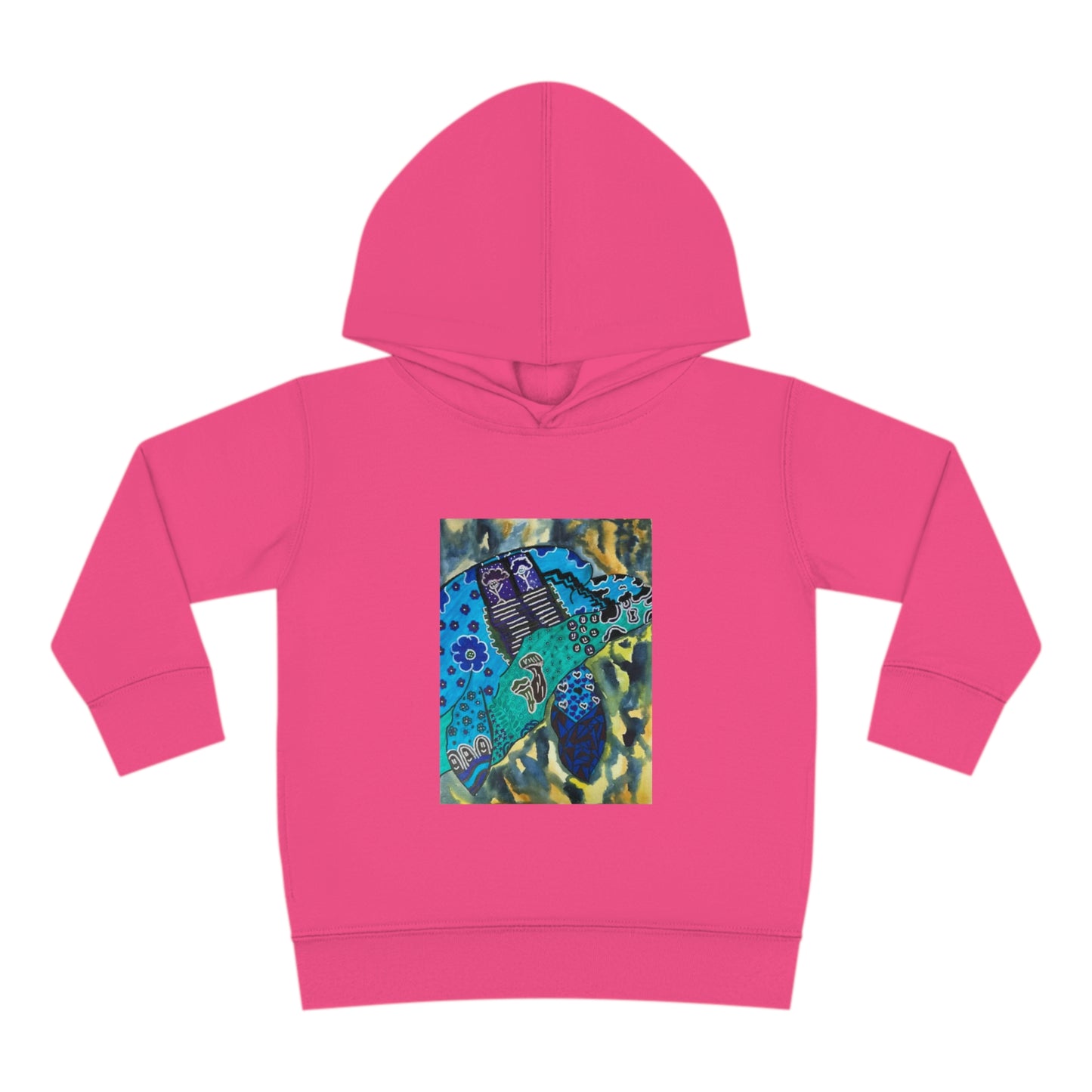 Psychedelic Sea Turtle Toddler Pullover Fleece Hoodie