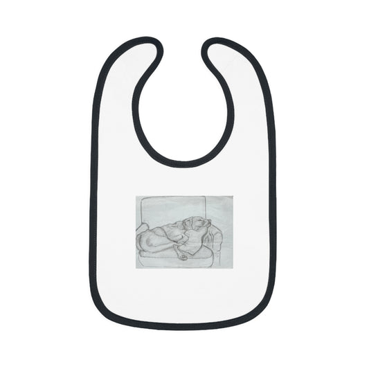 Sleeping Dog Baby Jersey Bib