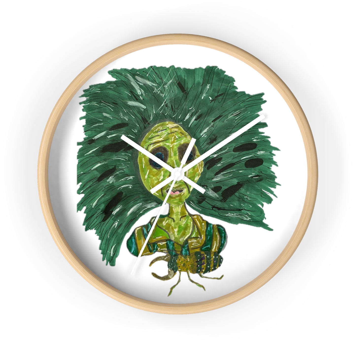 Green Lady Wall Clock