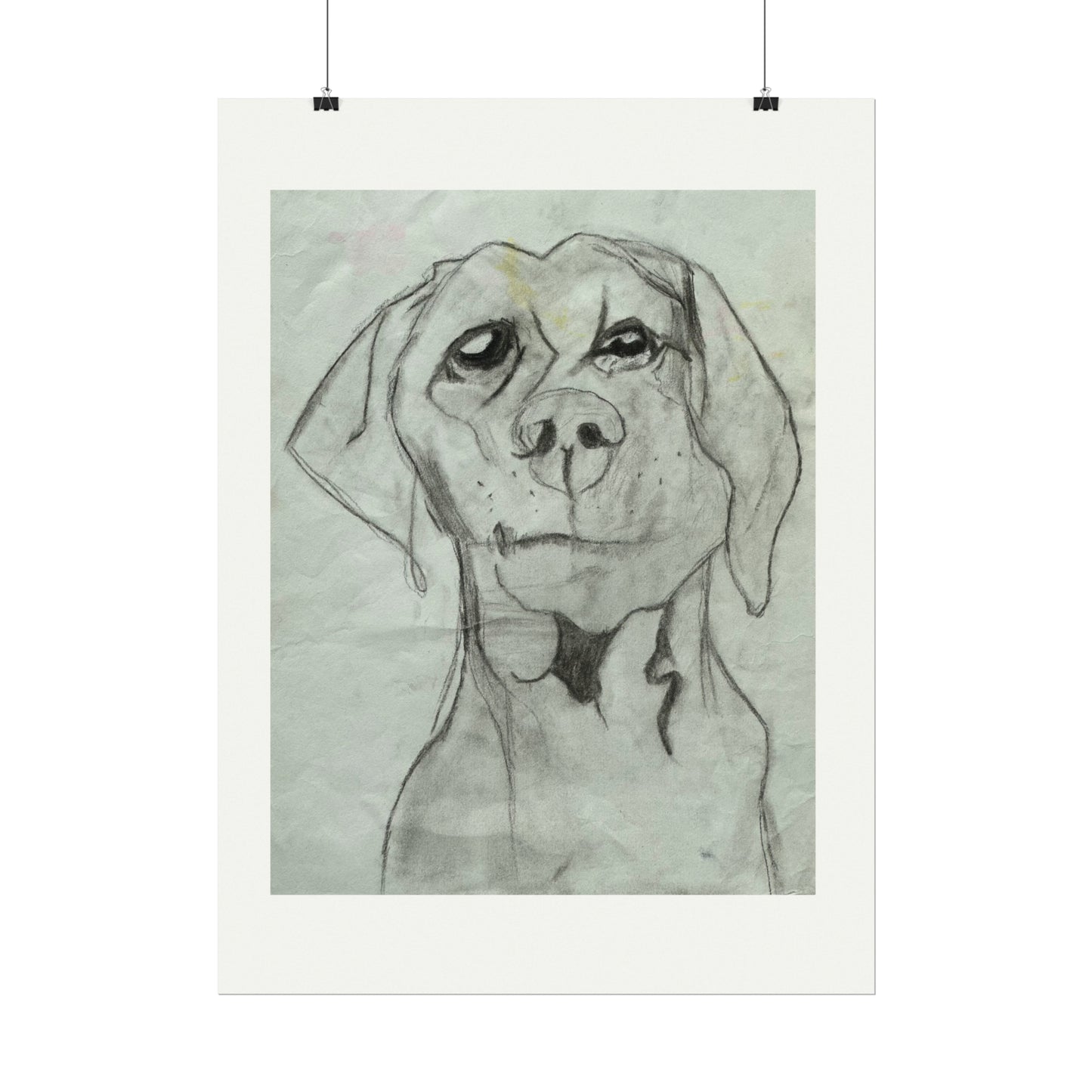 Dog Textured Watercolor Matte Posters