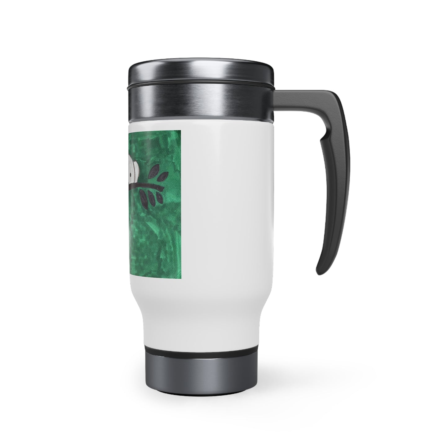 Hiding Koala Stainless Steel Travel Mug with Handle, 14oz