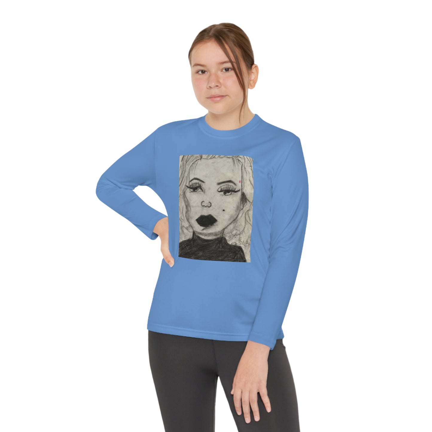 Retro 50s Leading Lady Youth Long Sleeve Competitor Tee