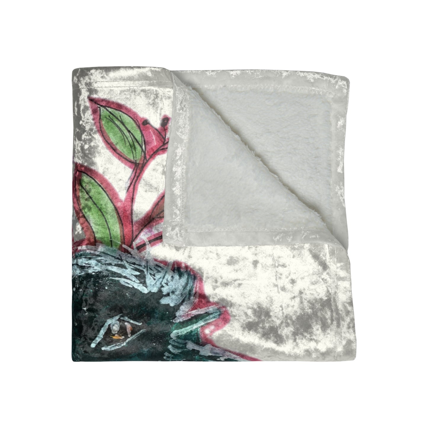 Birdie Crushed Velvet Blanket