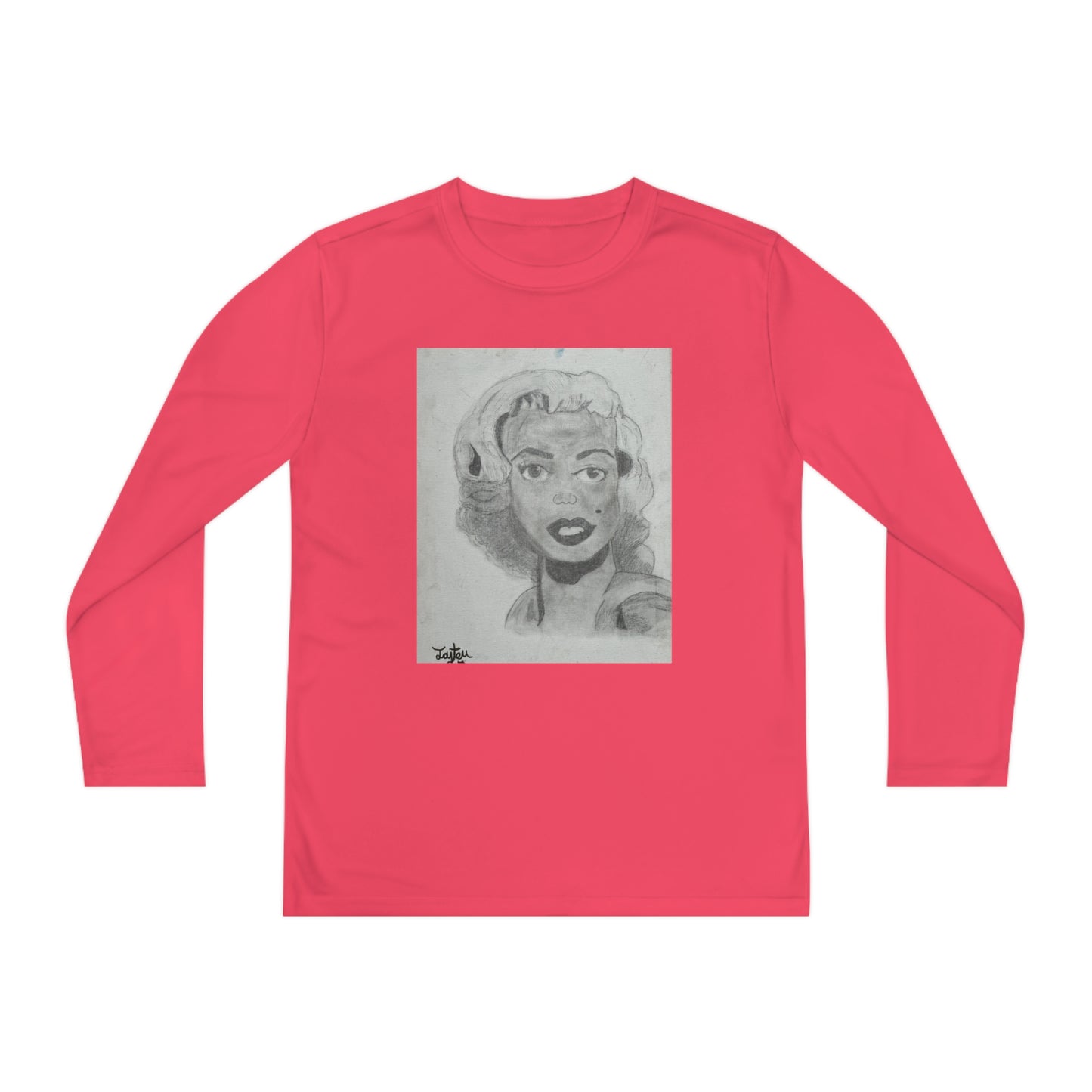 Retro 50s Leading Lady Youth Long Sleeve Competitor Tee