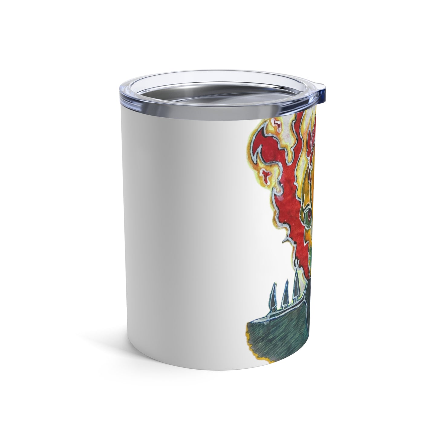 Skeleton On Fire Tumbler 10oz