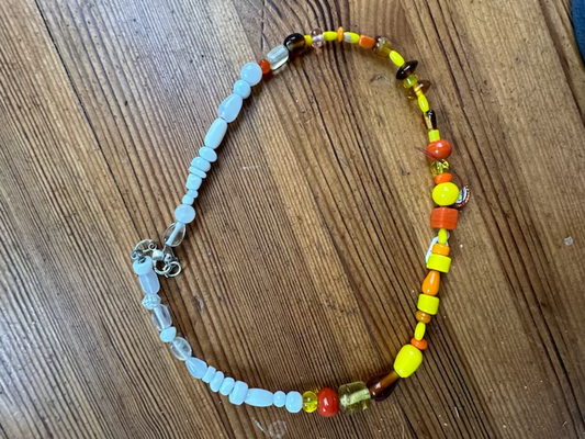 Original Handmade Necklace Tangerine Jewelry by Taytem Barth