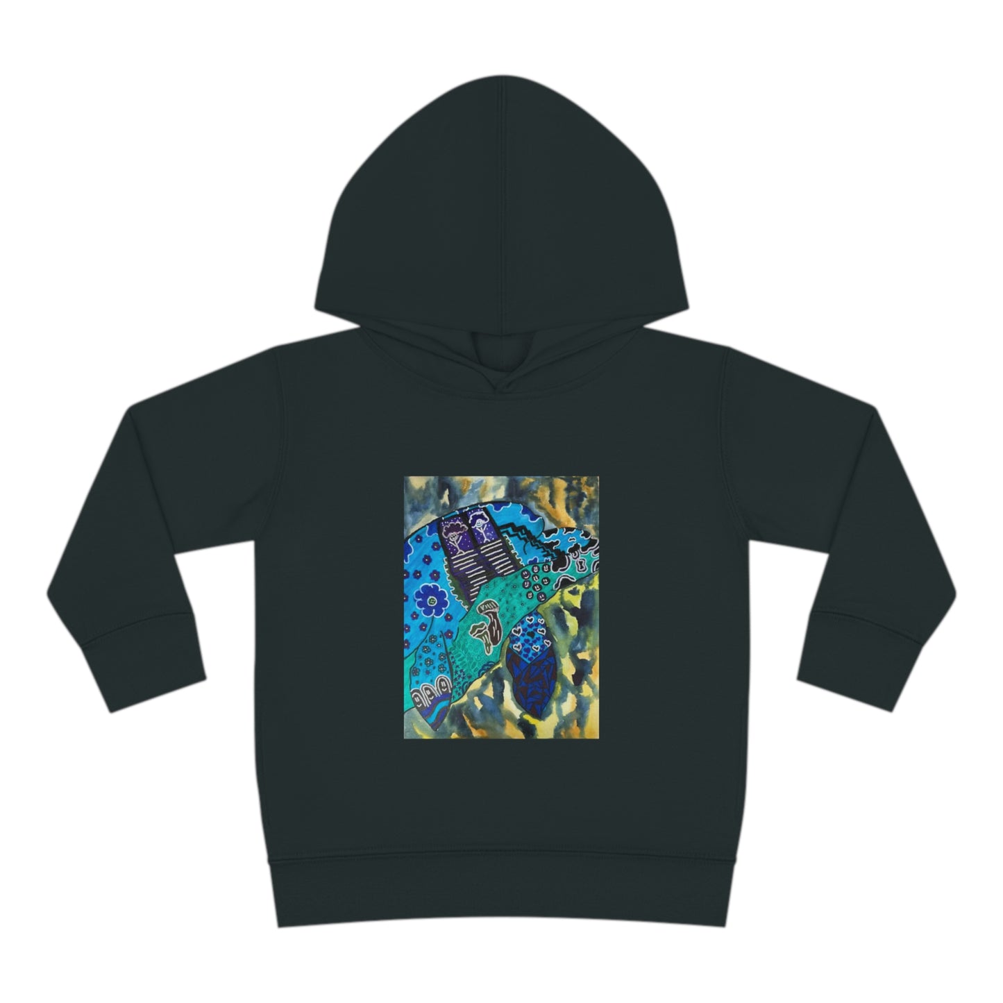 Psychedelic Sea Turtle Toddler Pullover Fleece Hoodie