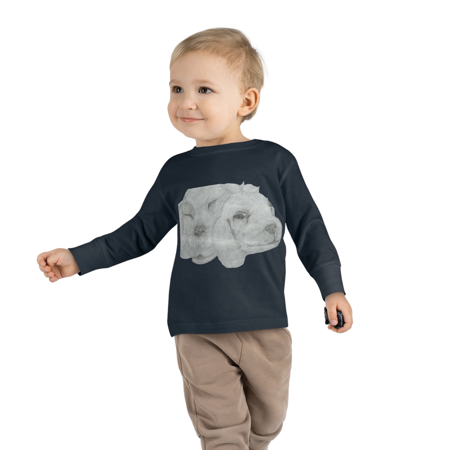 Dual Doggies Toddler Long Sleeve Tee