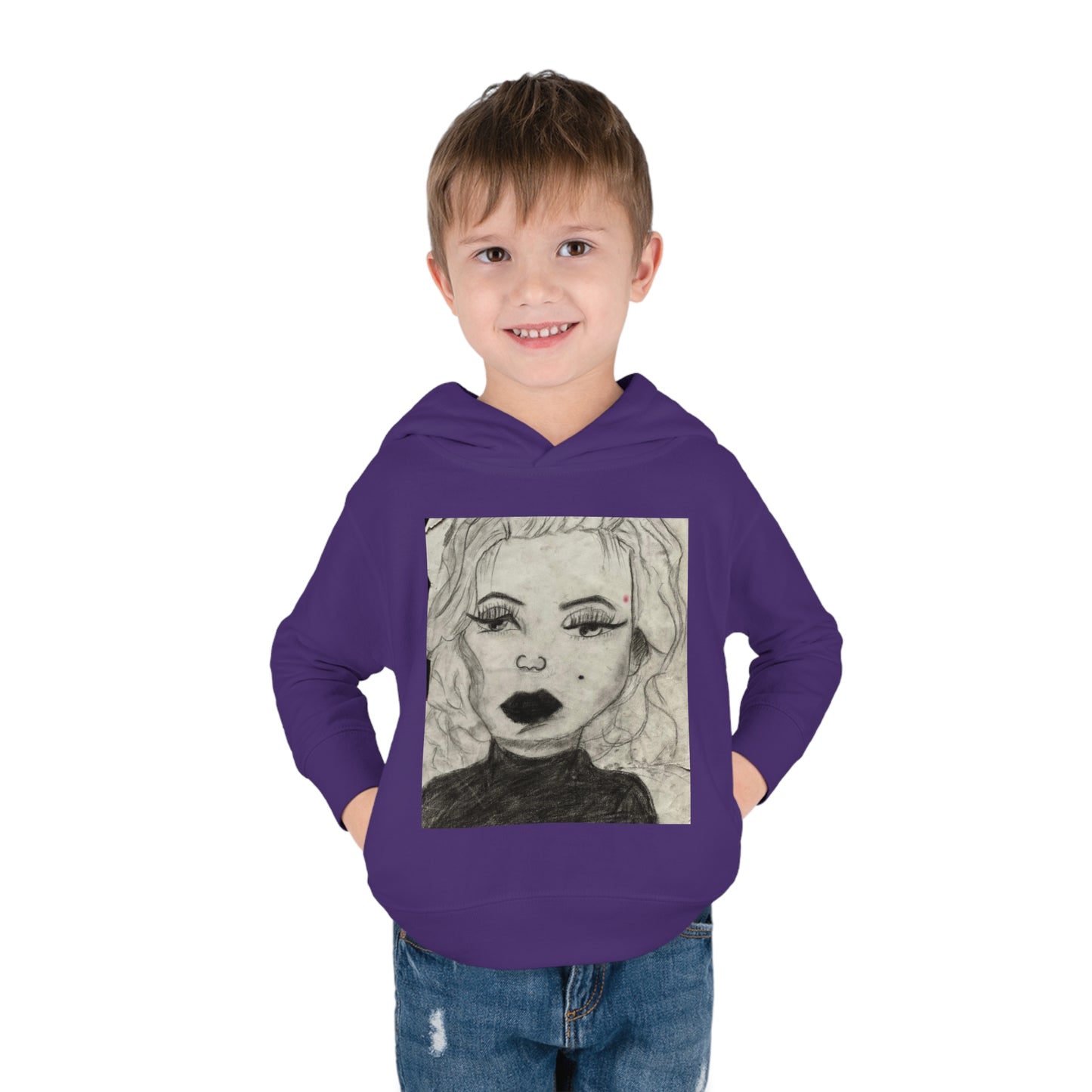 Retro 50s Leading Lady Toddler Pullover Fleece Hoodie