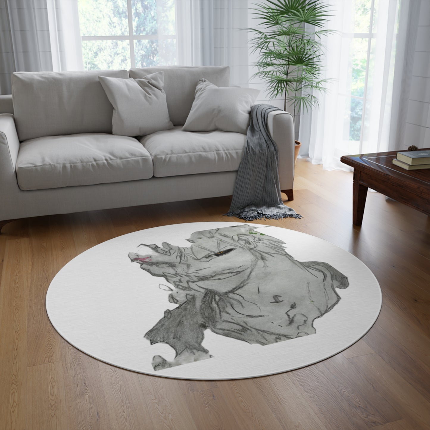 Anime Man Round Rug