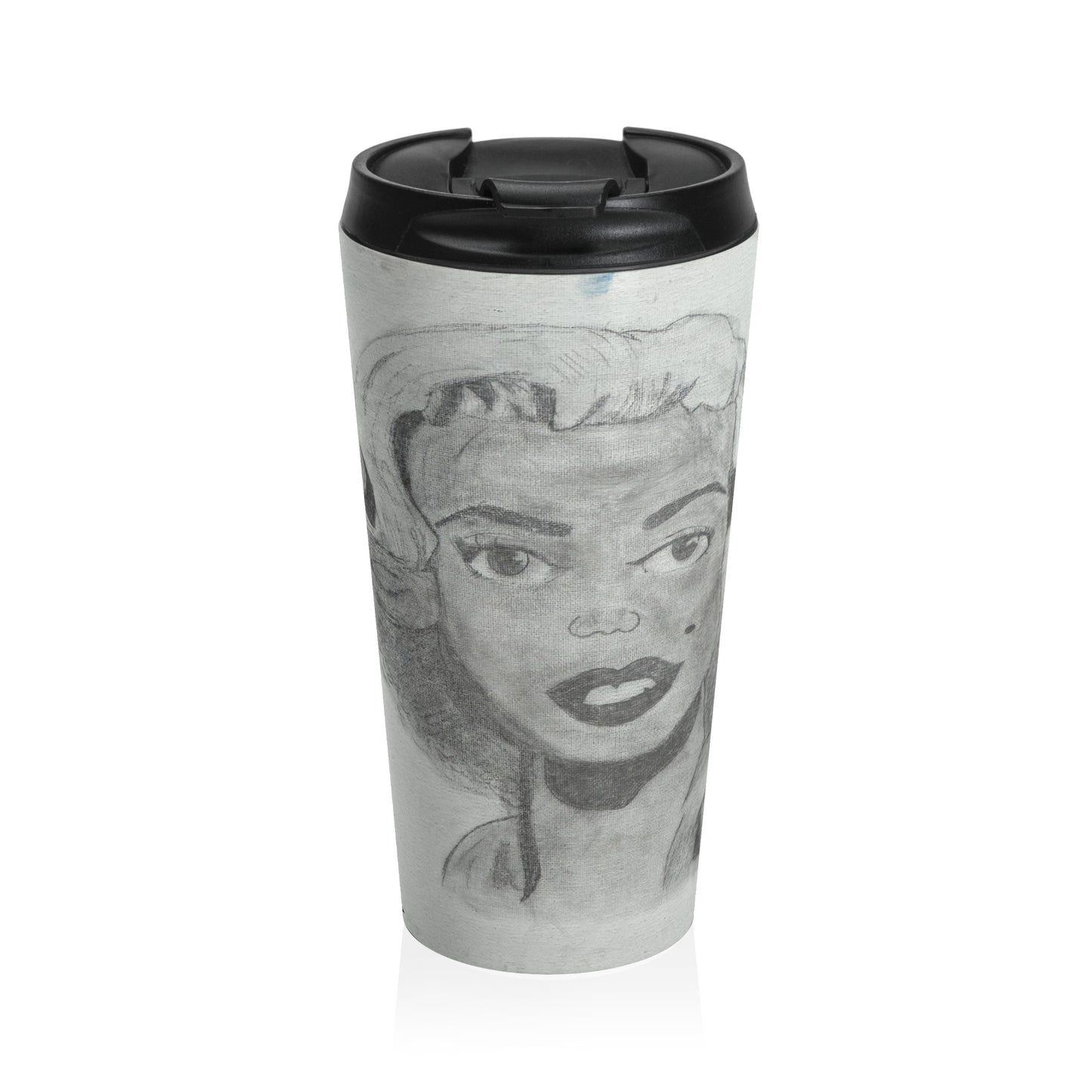 Retro 50s Leading Lady Stainless Steel Travel Mug