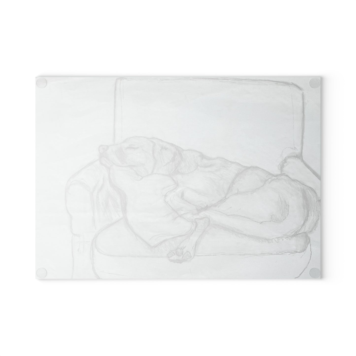 Sleeping Dog Glass Cutting Board