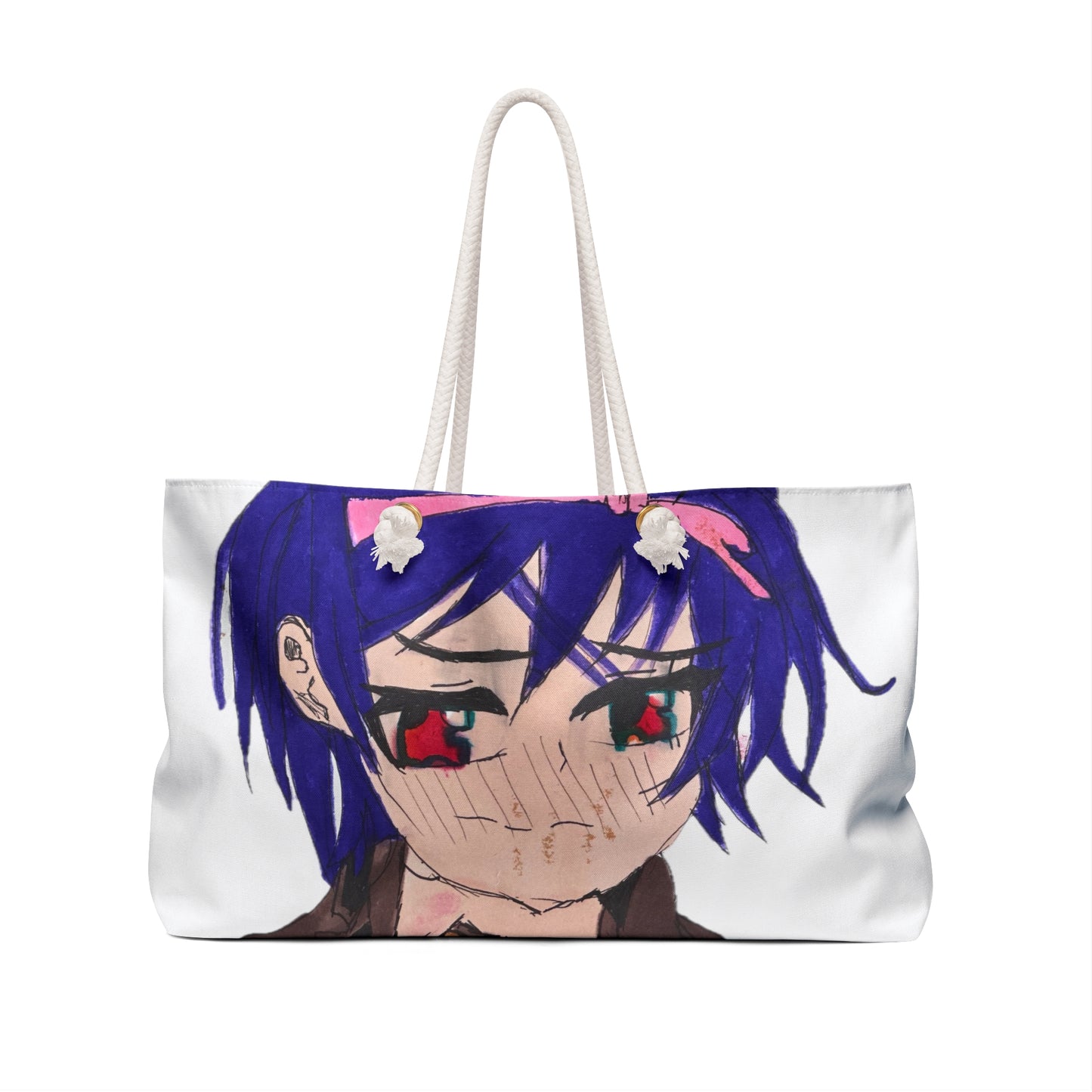 Anime Girl Purple Hair Weekender Bag