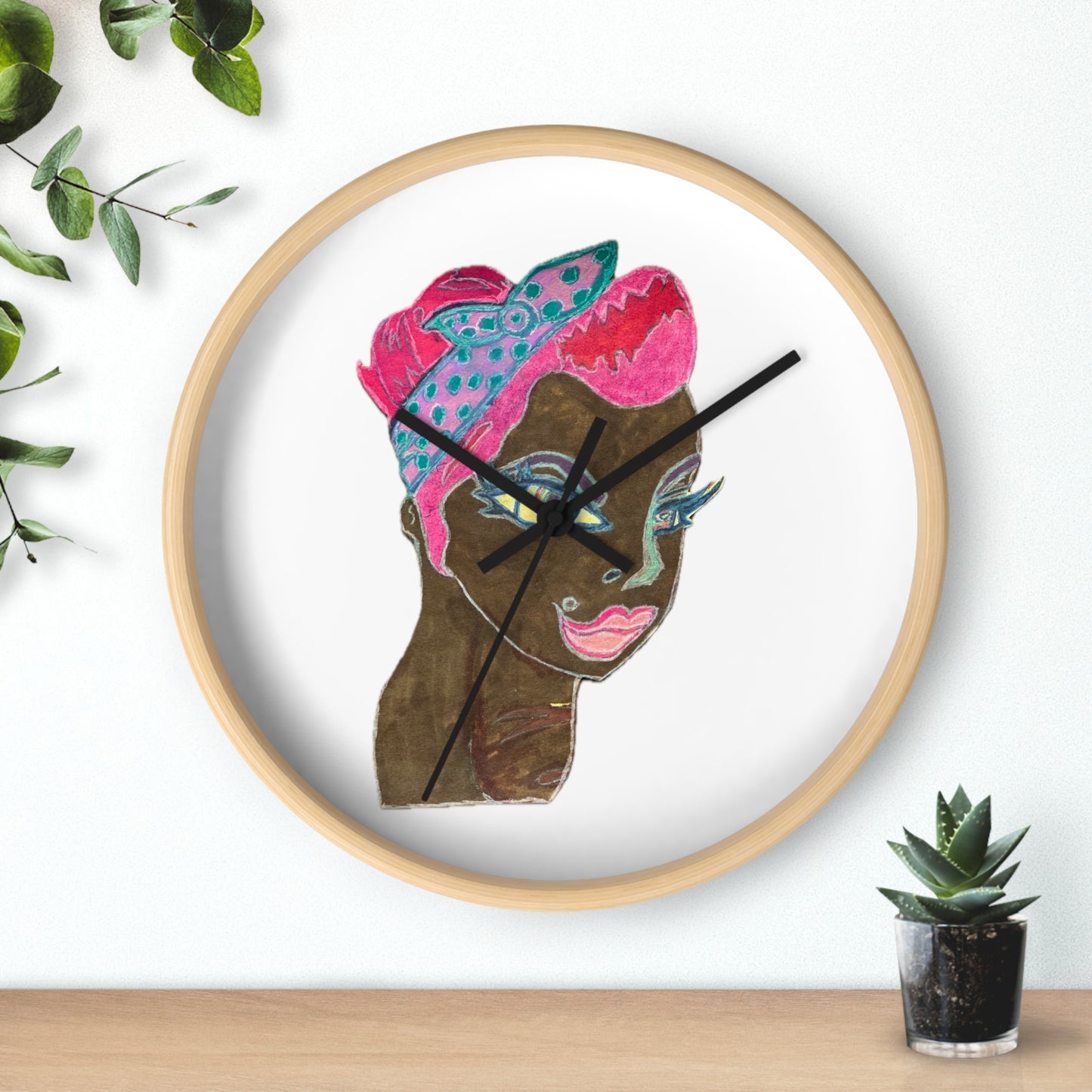 Folk Art Wall Clock