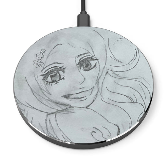 Anime Smiling Girl Wireless Charger