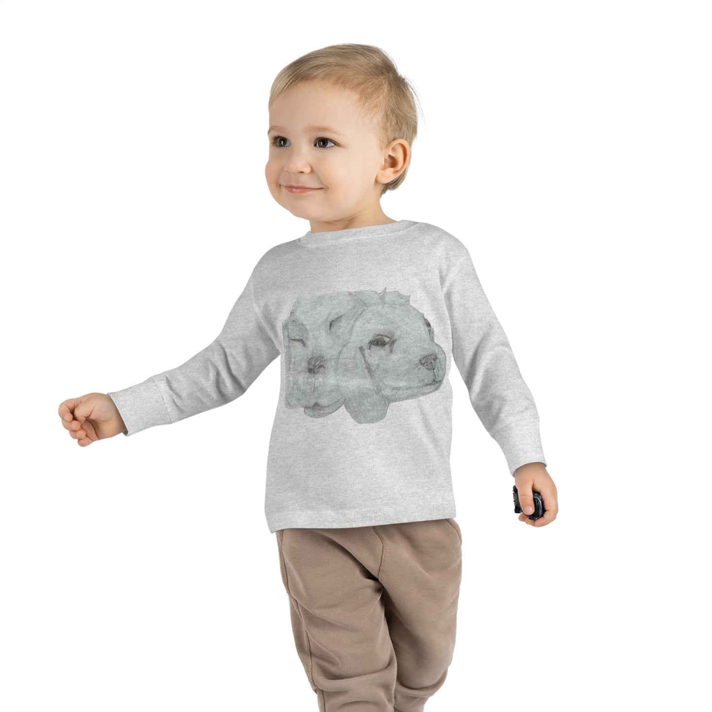 Dual Doggies Toddler Long Sleeve Tee