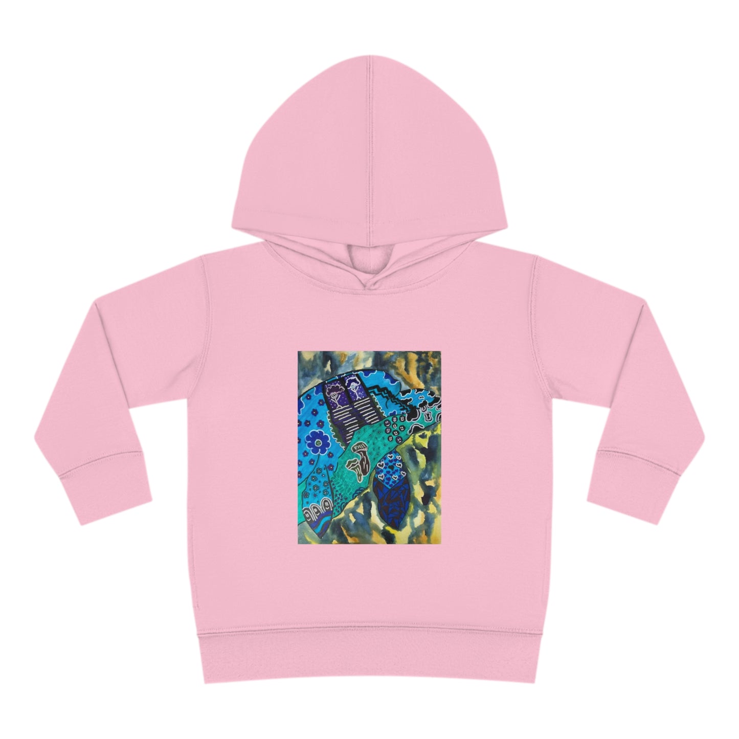 Psychedelic Sea Turtle Toddler Pullover Fleece Hoodie