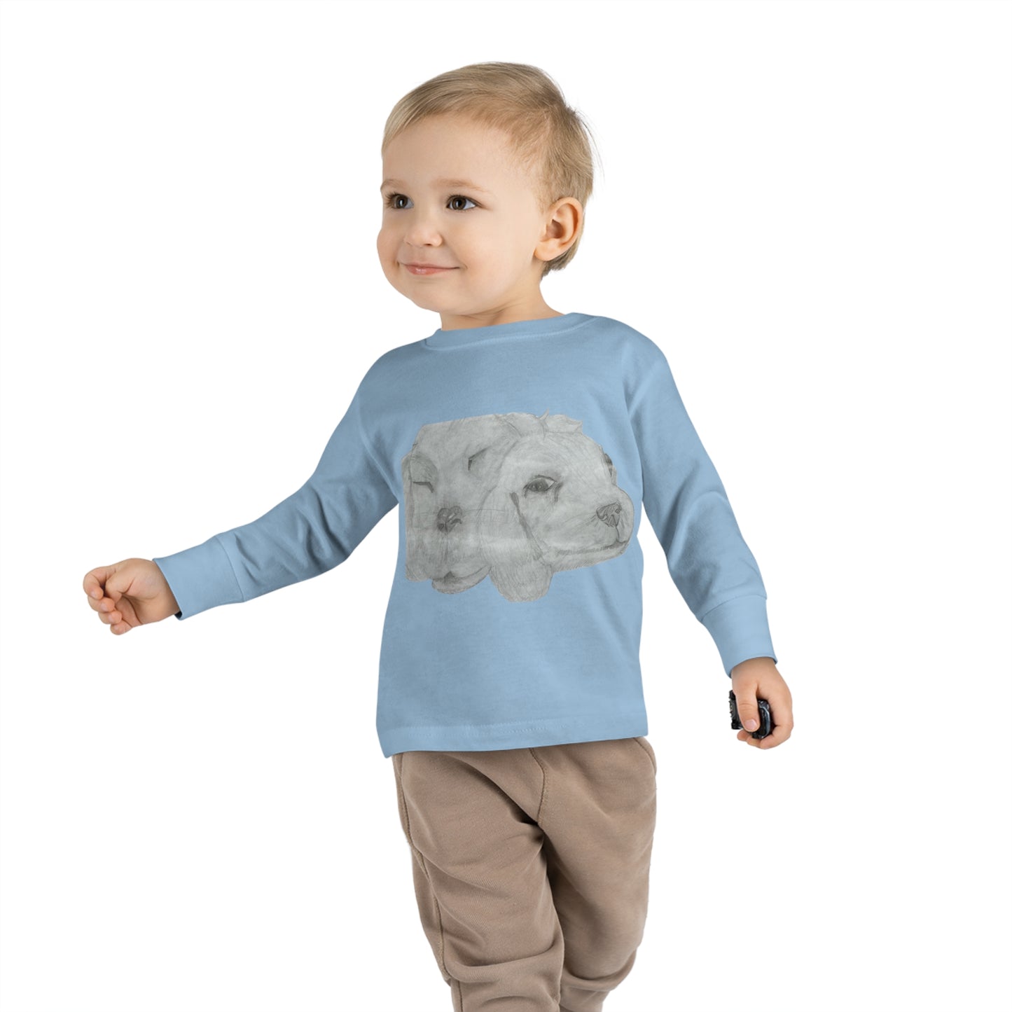 Dual Doggies Toddler Long Sleeve Tee