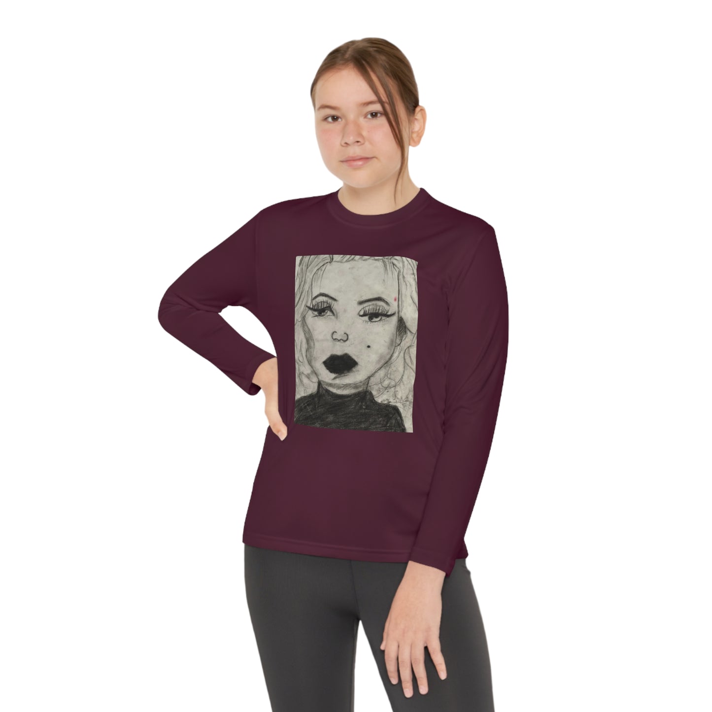 Retro 50s Leading Lady Youth Long Sleeve Competitor Tee