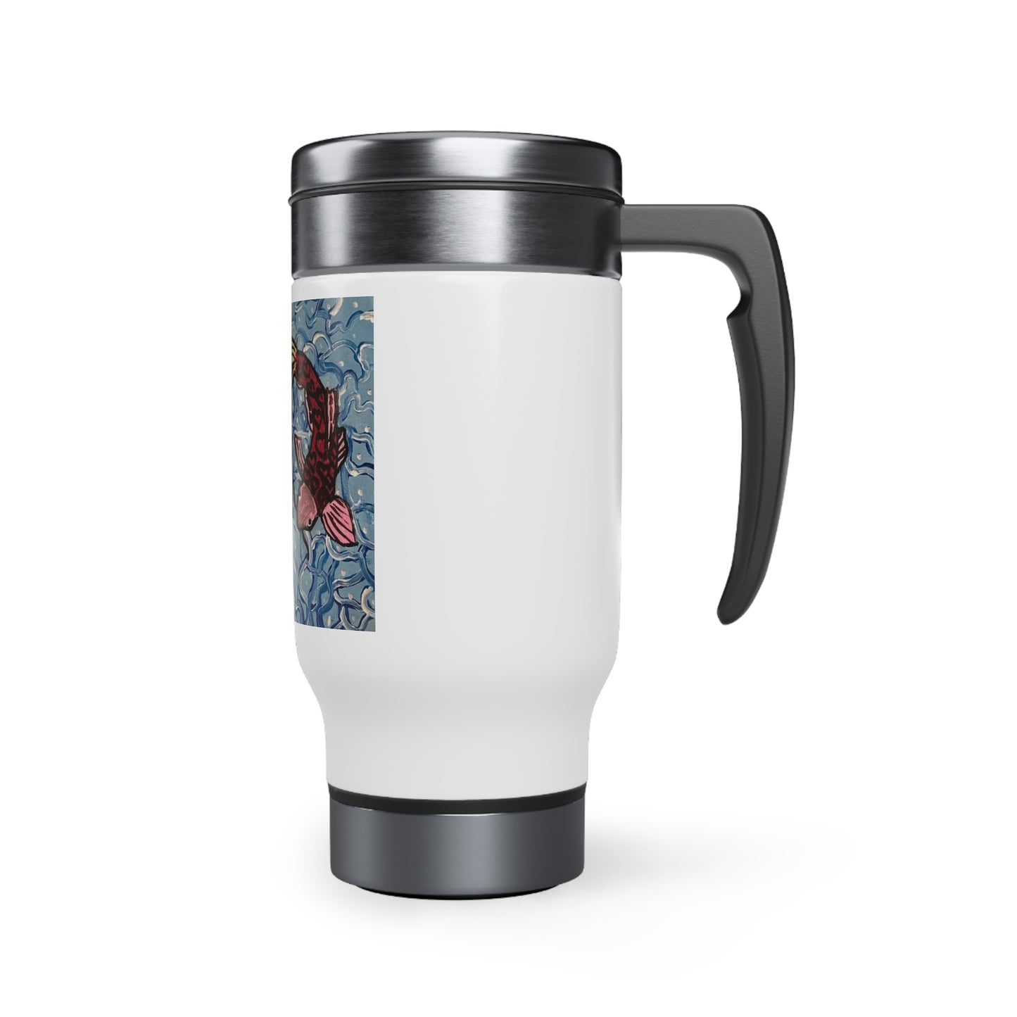 Amazing Axolotl Stainless Steel Travel Mug with Handle, 14oz