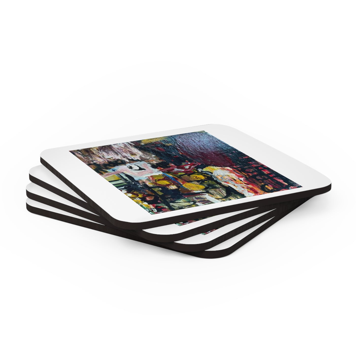 Absolutely Abstract Corkwood Coaster Set