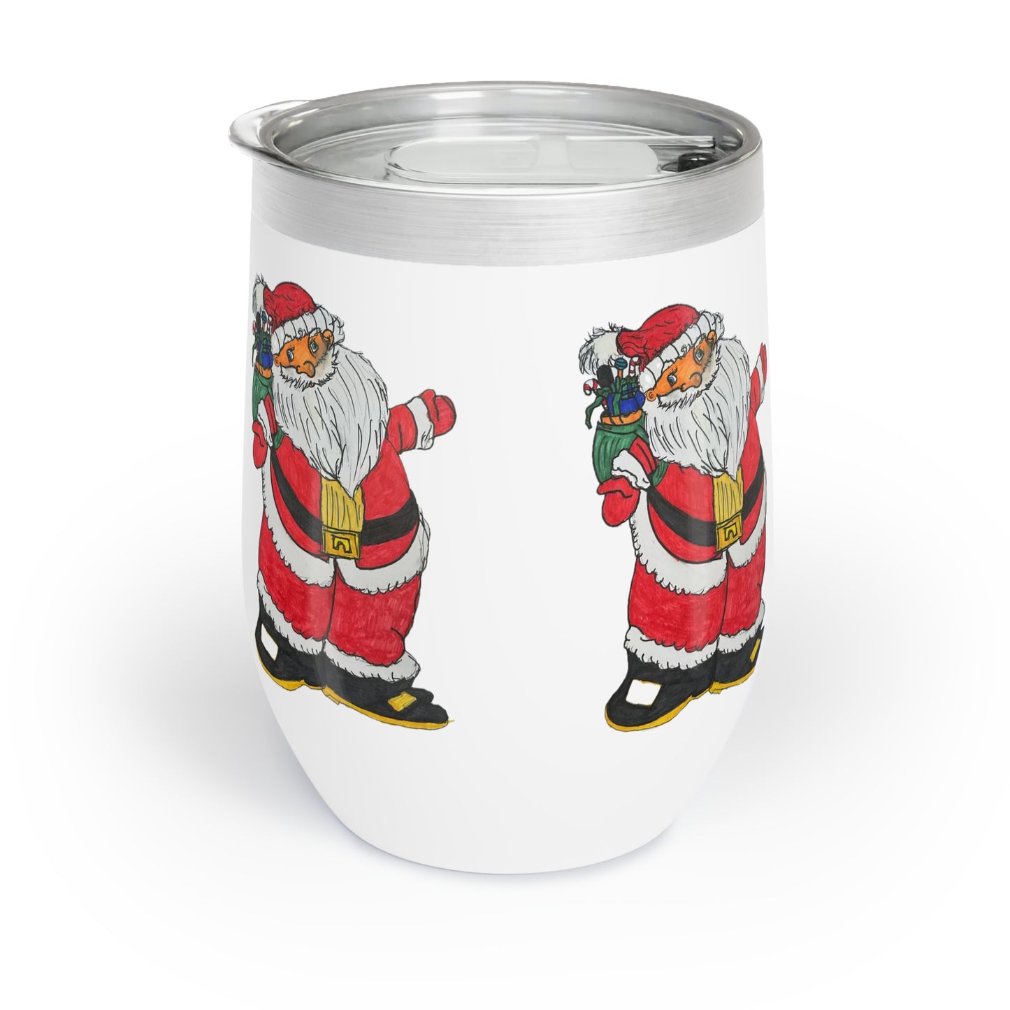 Bowl Full of Jelly Santa Chill Wine Tumbler