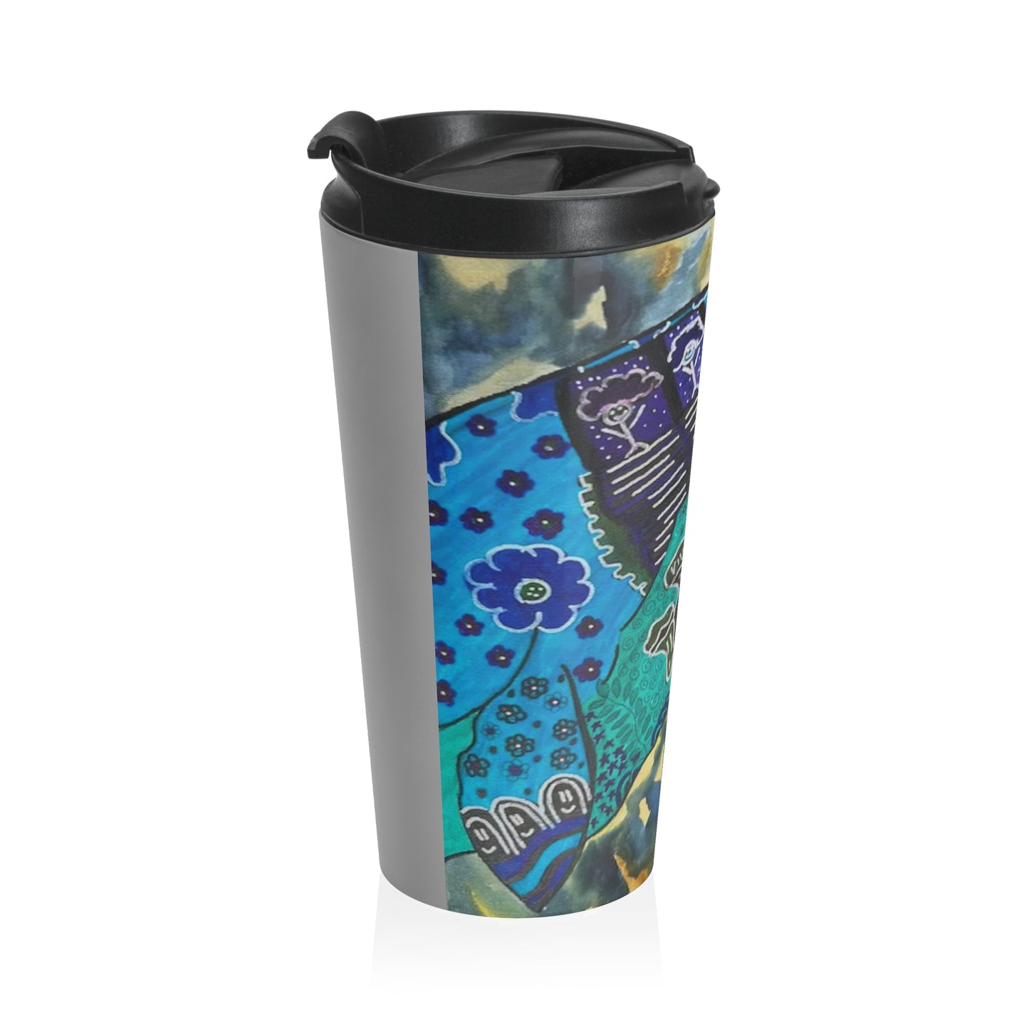 Psychedelic Sea Turtle Stainless Steel Travel Mug