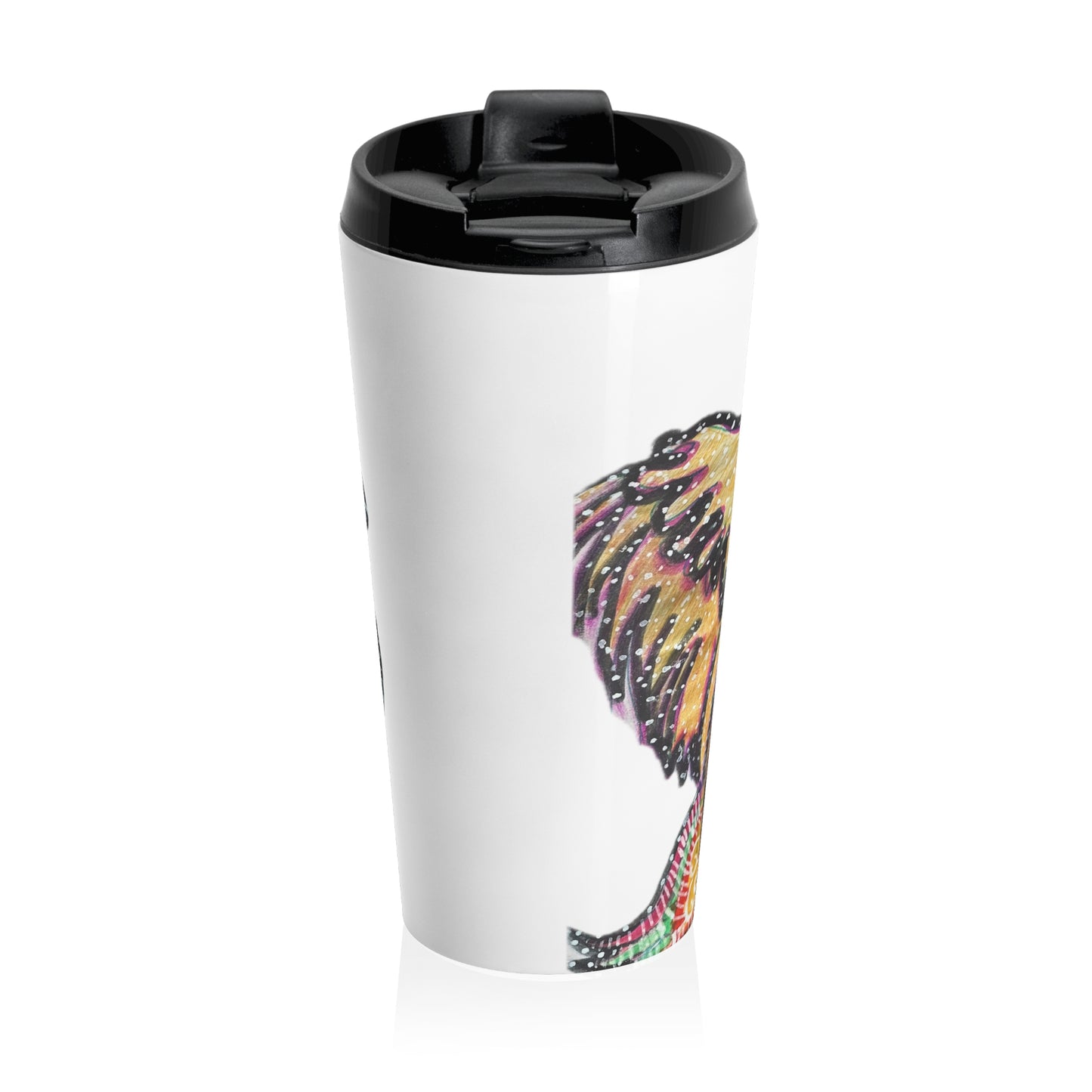 Psychedelic Swan Stainless Steel Travel Mug