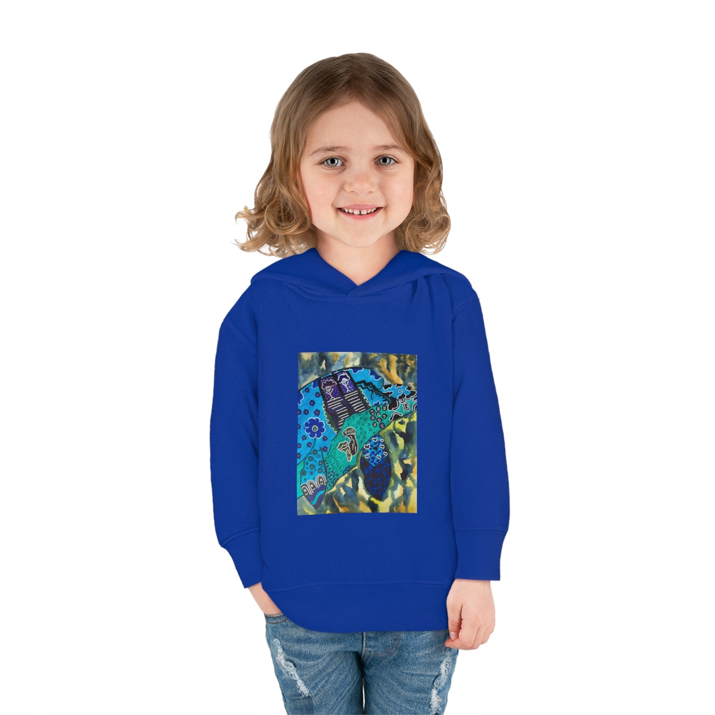 Psychedelic Sea Turtle Toddler Pullover Fleece Hoodie