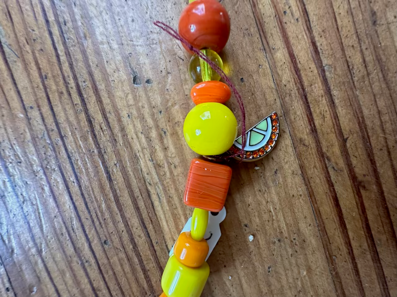 Original Handmade Necklace Tangerine Jewelry by Taytem Barth