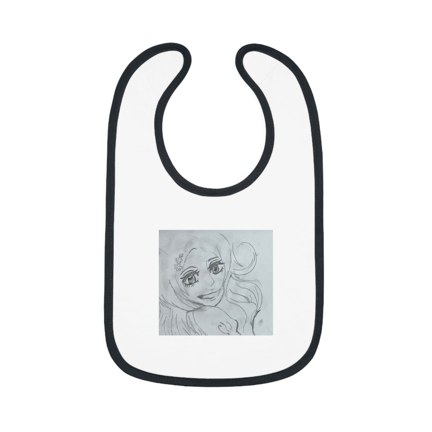 Anime Smiling Girl Baby Jersey Bib