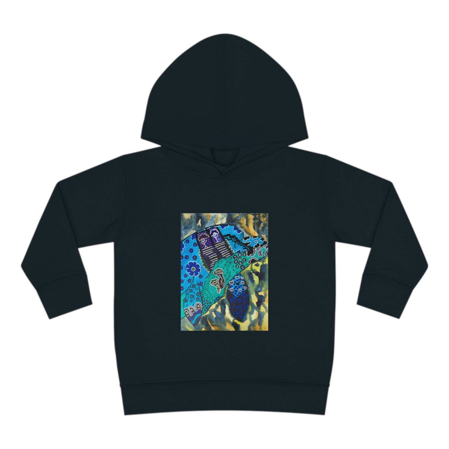 Psychedelic Sea Turtle Toddler Pullover Fleece Hoodie