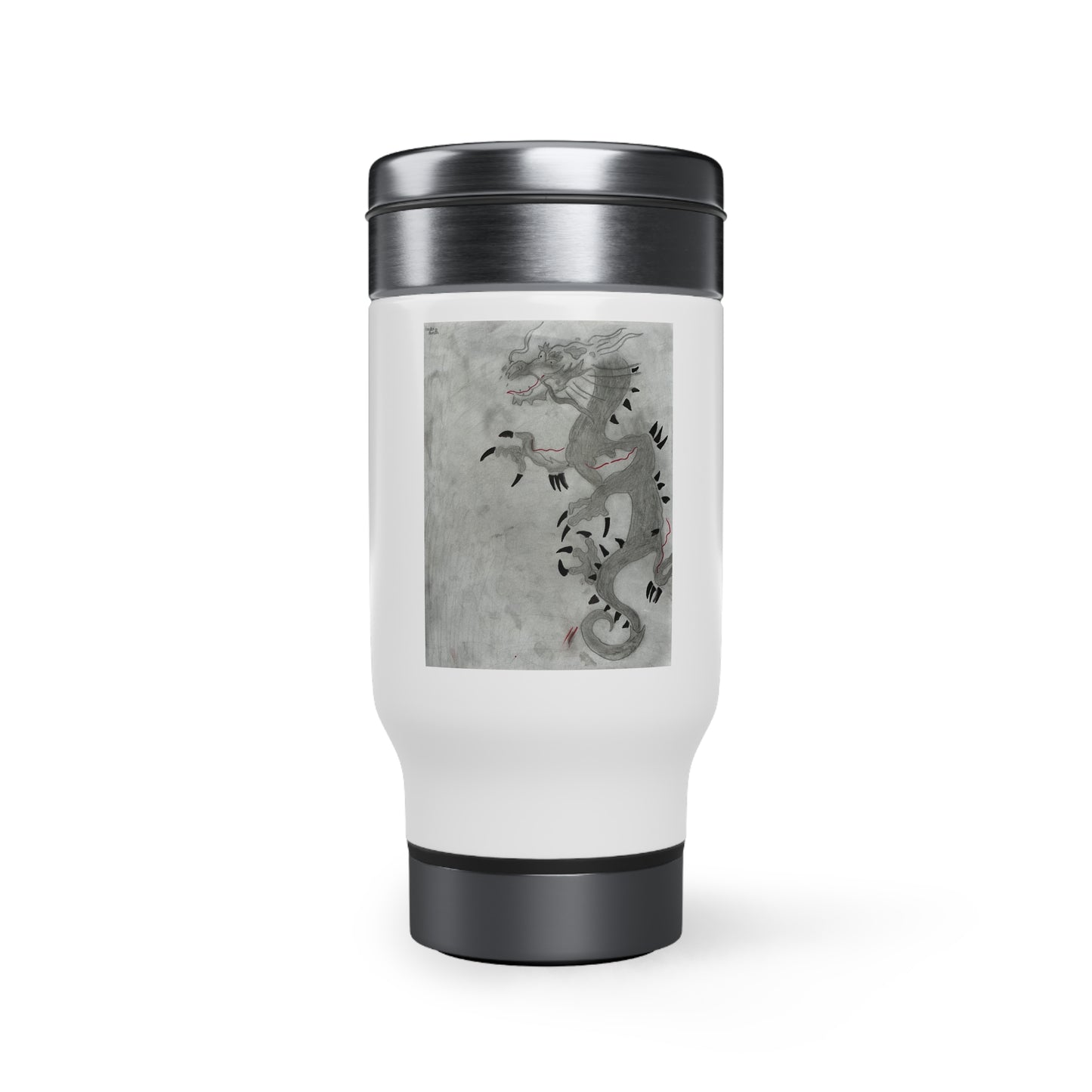 Dragon Stainless Steel Travel Mug with Handle, 14oz