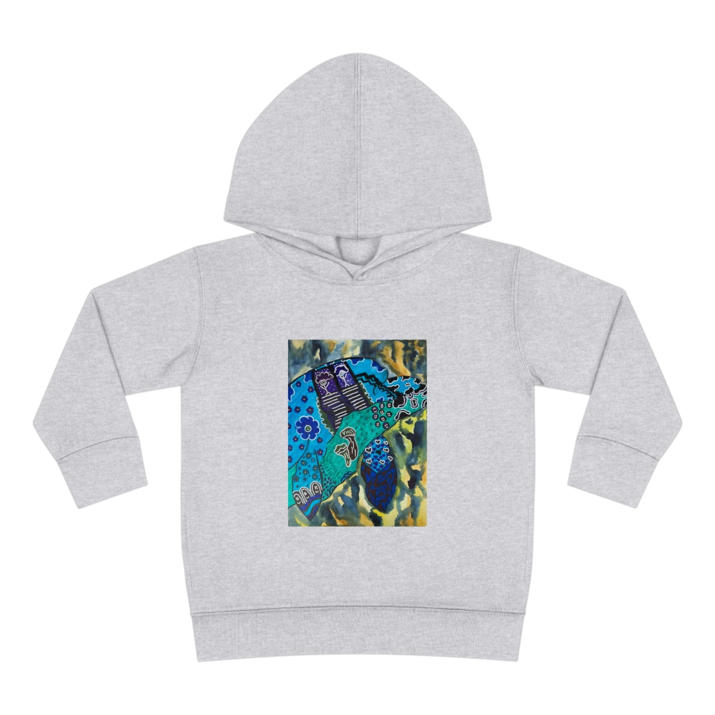 Psychedelic Sea Turtle Toddler Pullover Fleece Hoodie