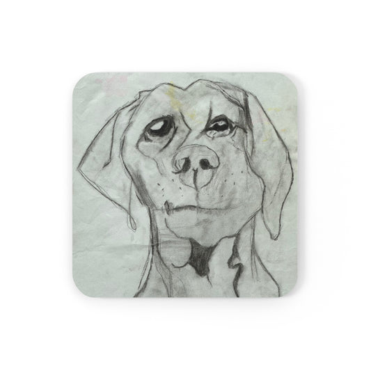 Dog Corkwood Coaster Set