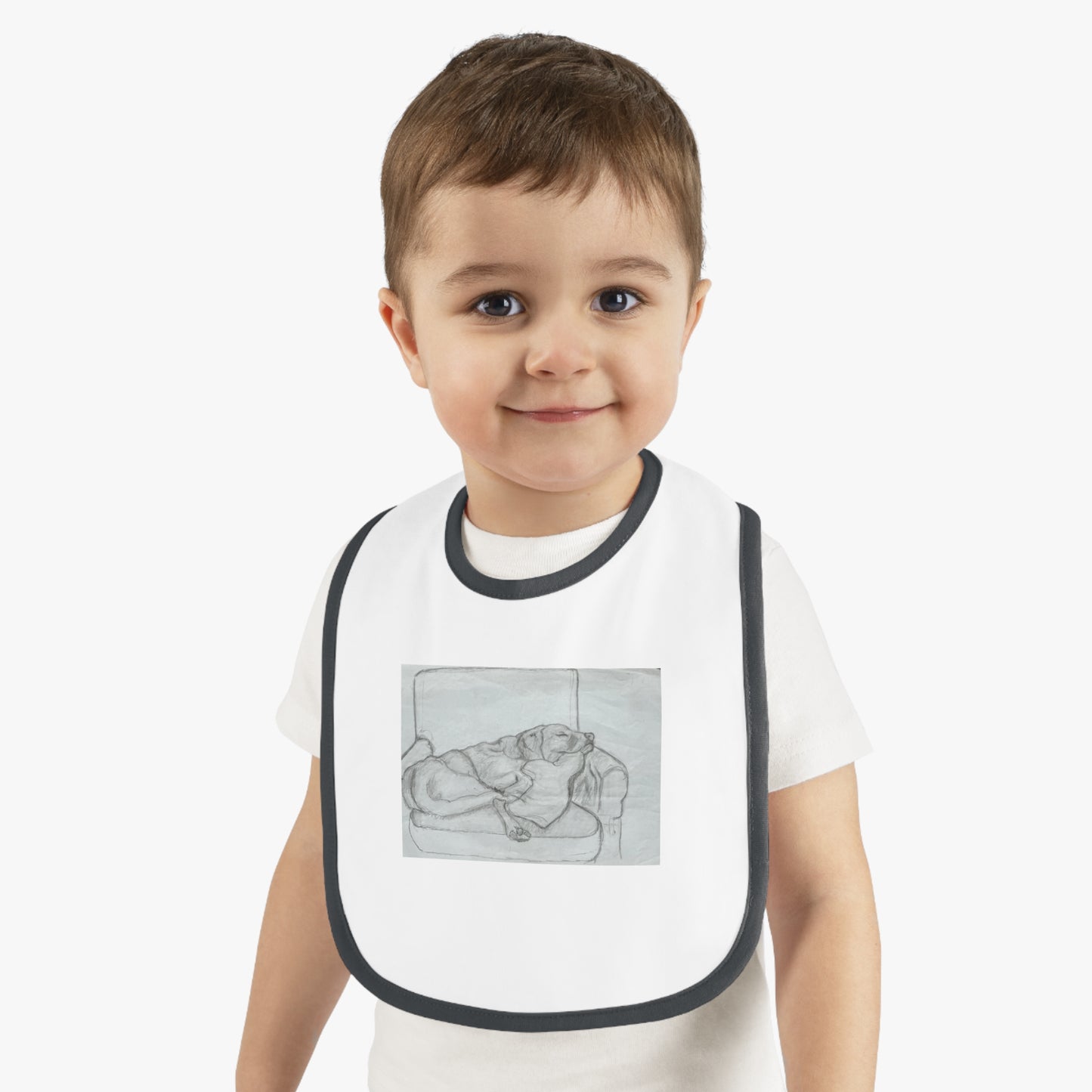 Sleeping Dog Baby Jersey Bib