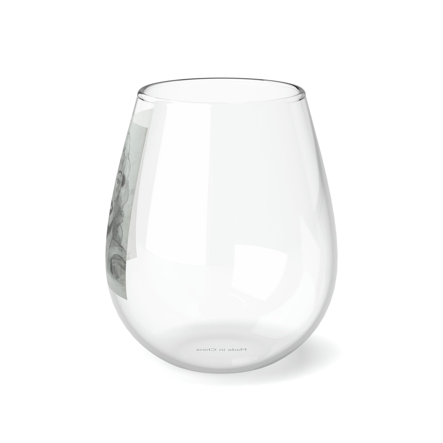 Retro 50s Leading Lady Stemless Wine Glass, 11.75oz