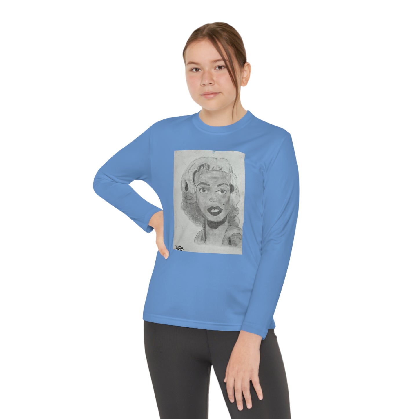 Retro 50s Leading Lady Youth Long Sleeve Competitor Tee