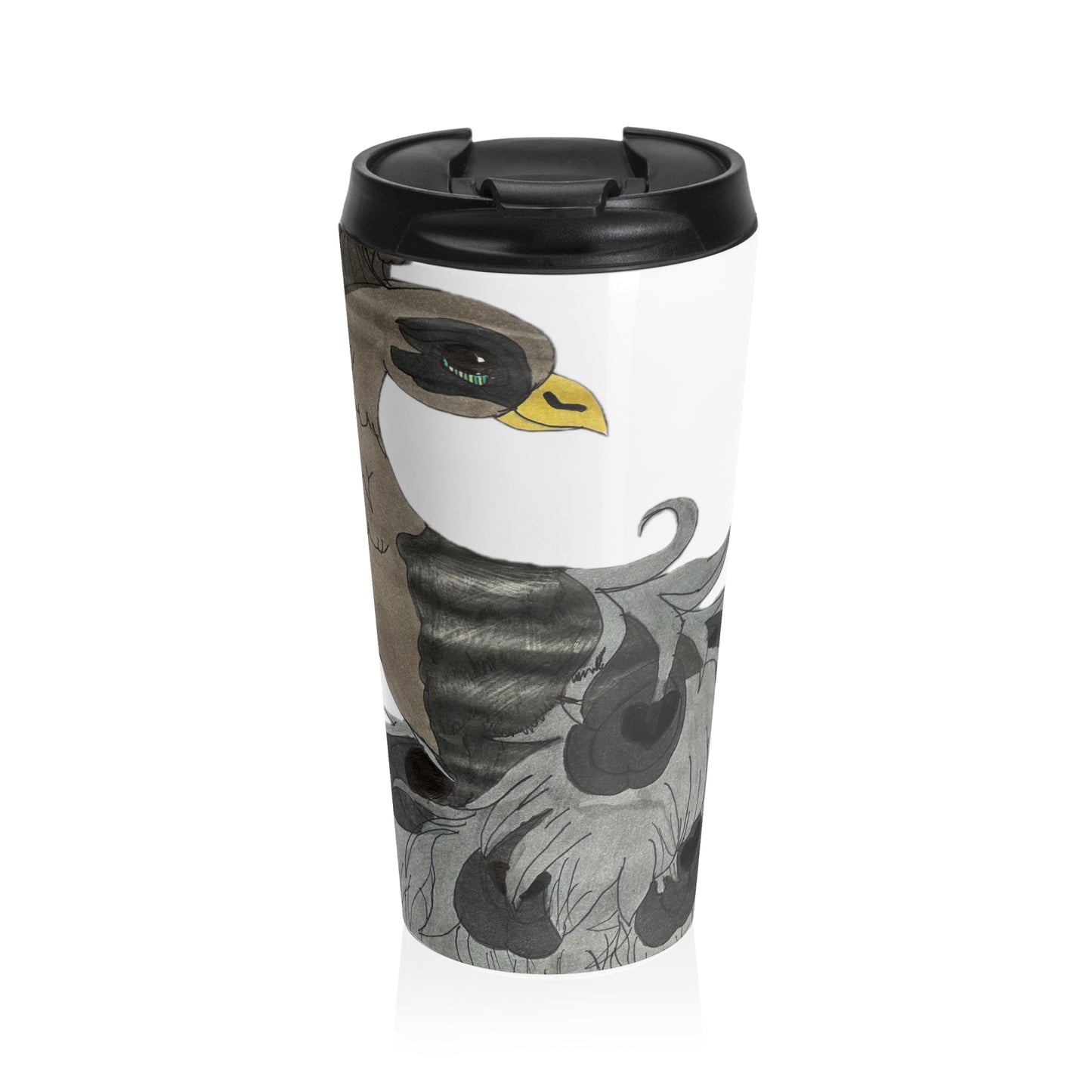 Fancy Peacock Stainless Steel Travel Mug