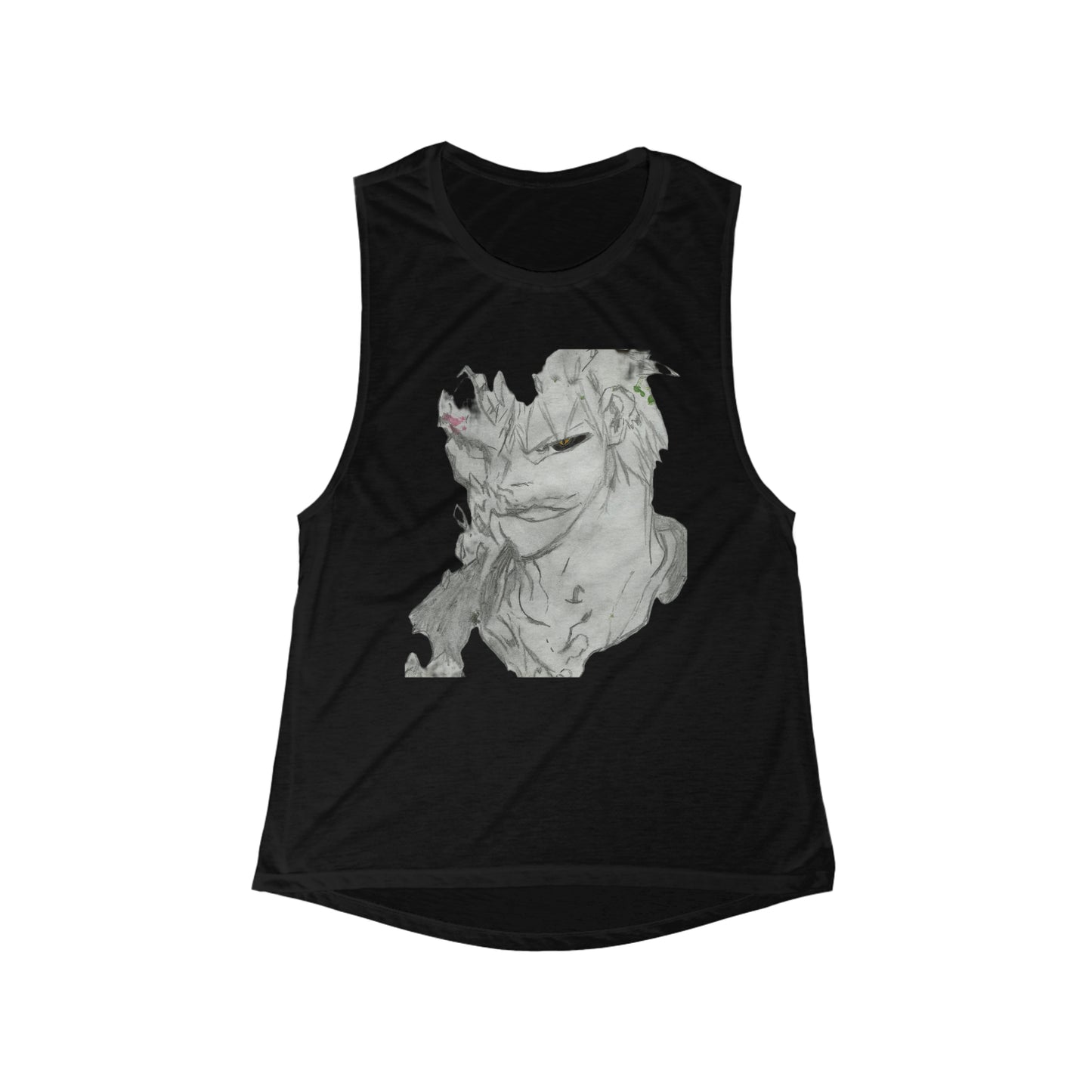 Anime Man Women's Flowy Scoop Muscle Tank