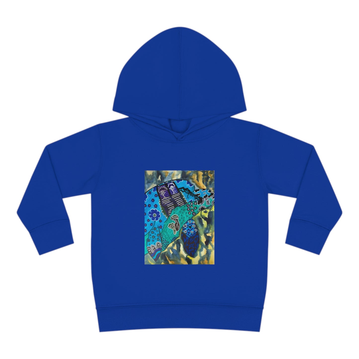 Psychedelic Sea Turtle Toddler Pullover Fleece Hoodie