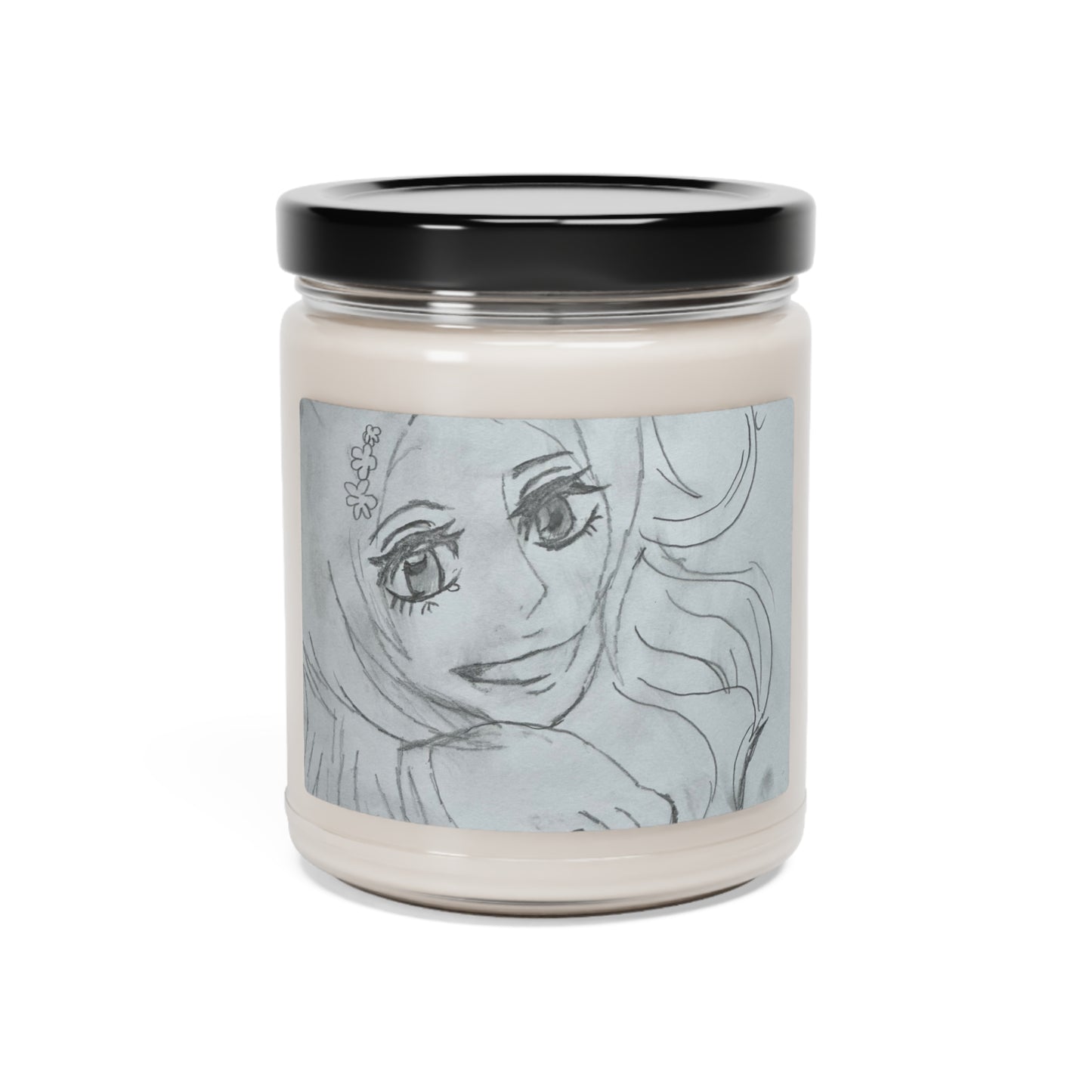 Anime Smiling Girl Scented Soy Candle, 9oz