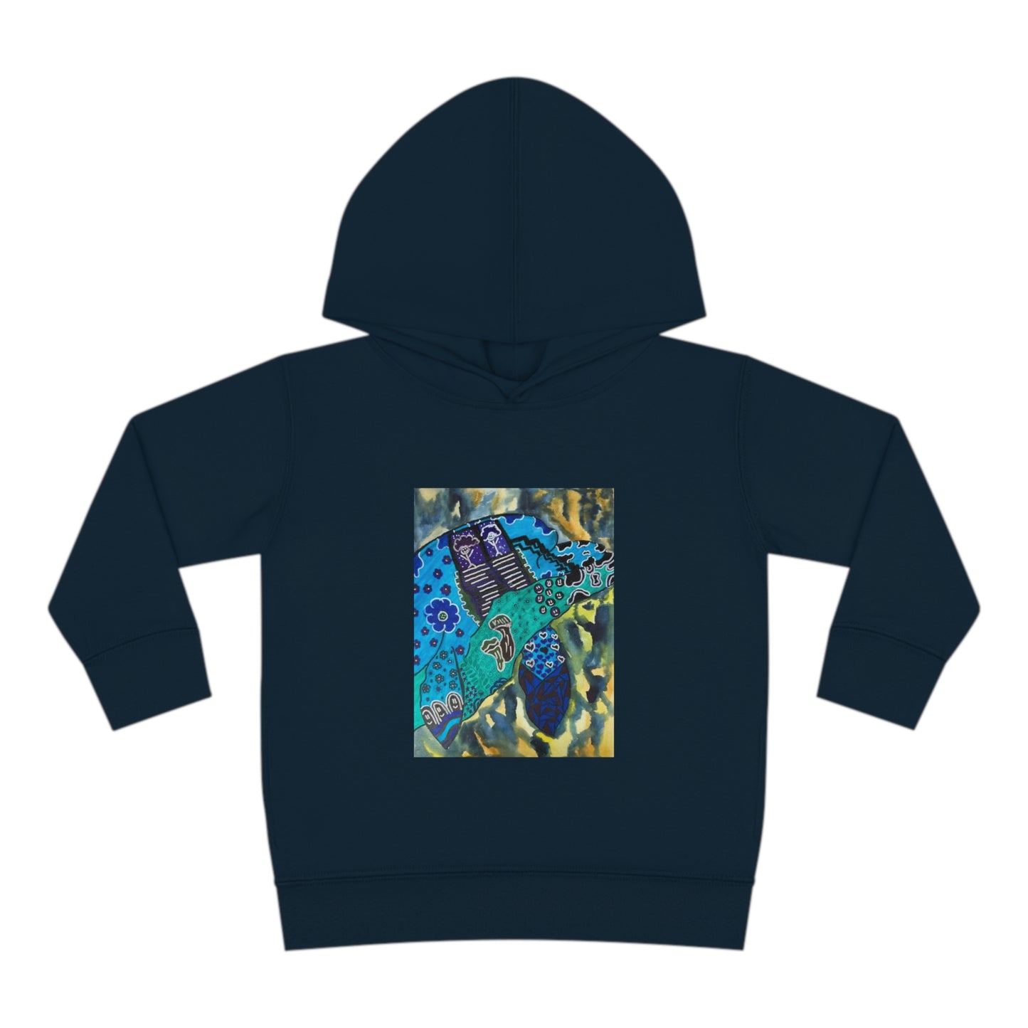 Psychedelic Sea Turtle Toddler Pullover Fleece Hoodie