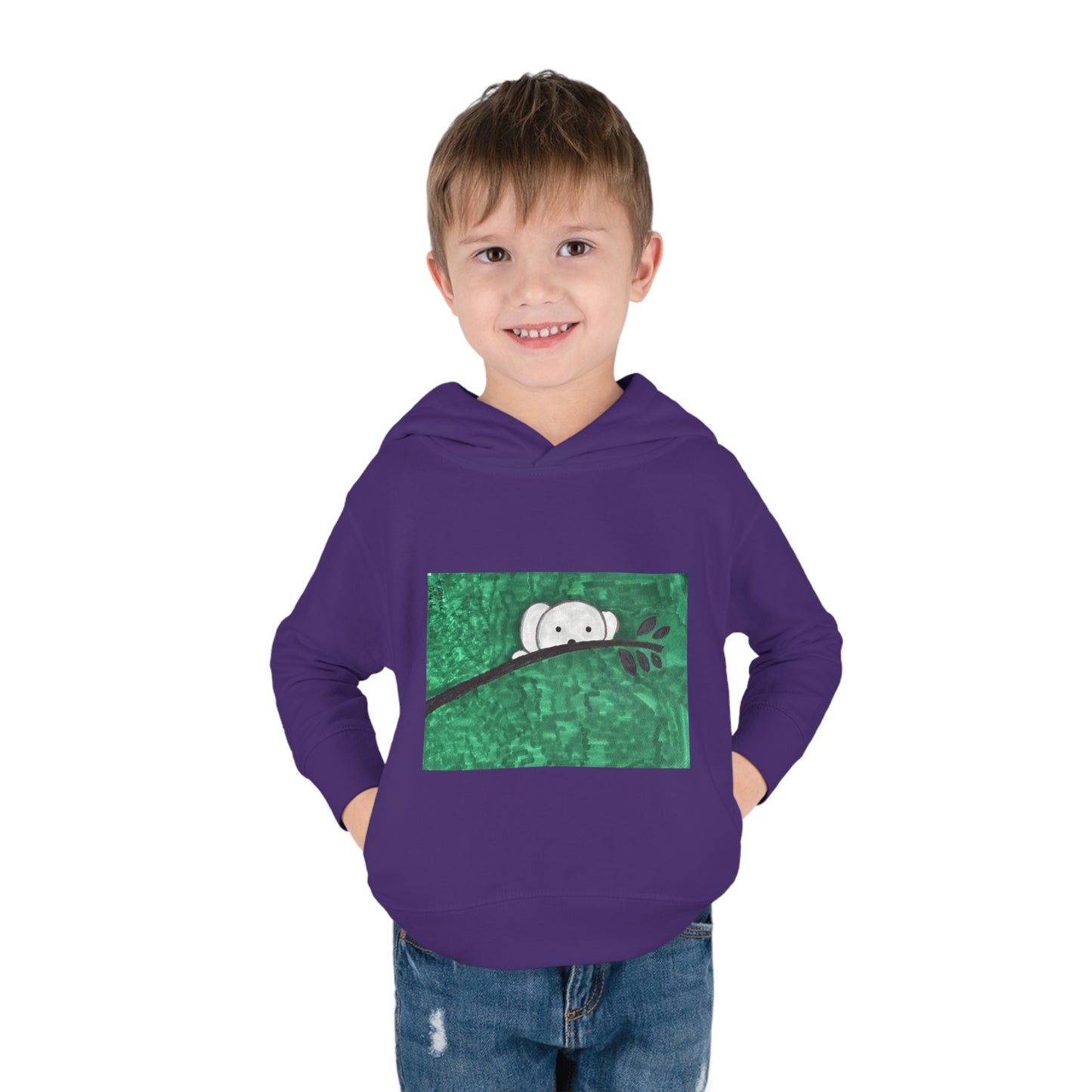 Hiding Koala Toddler Pullover Fleece Hoodie