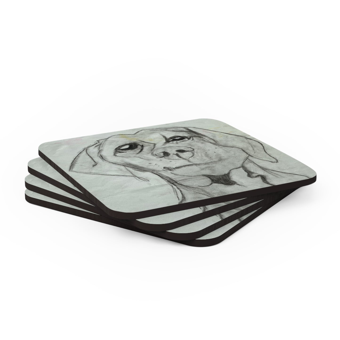 Dog Corkwood Coaster Set