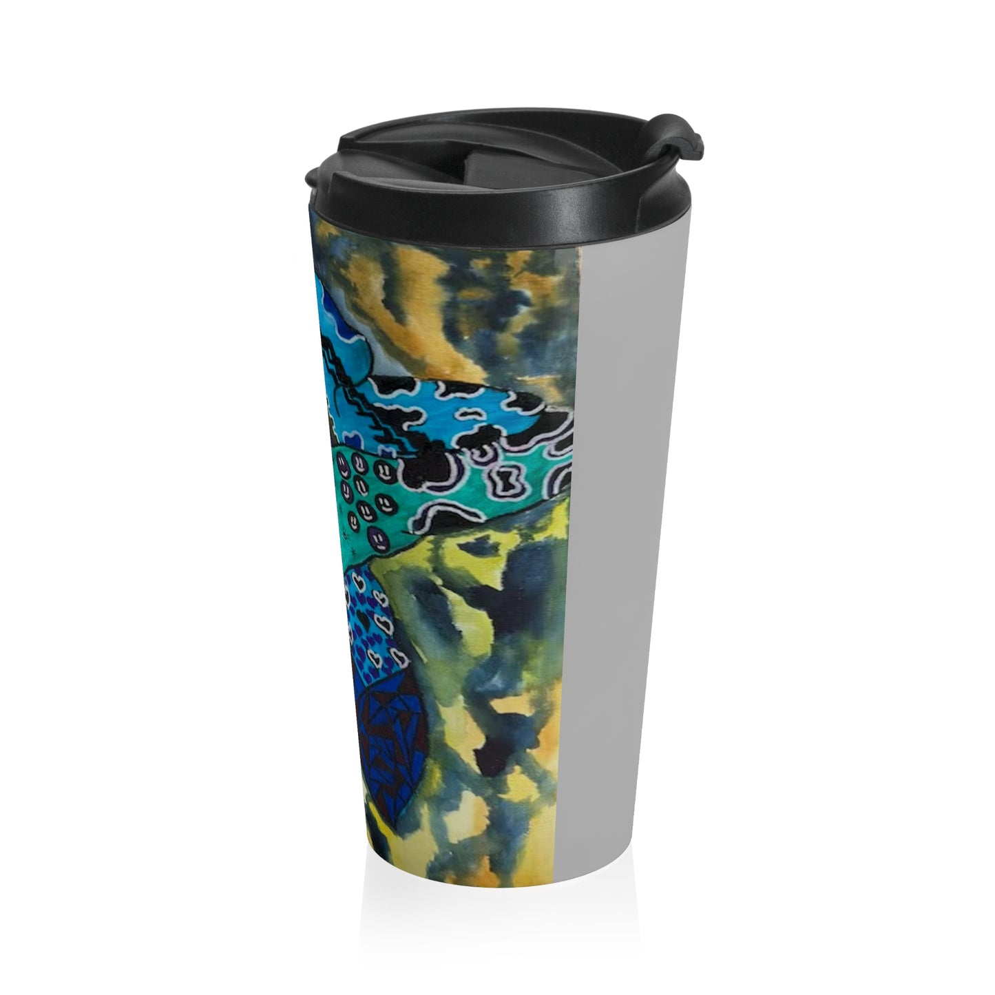 Psychedelic Sea Turtle Stainless Steel Travel Mug