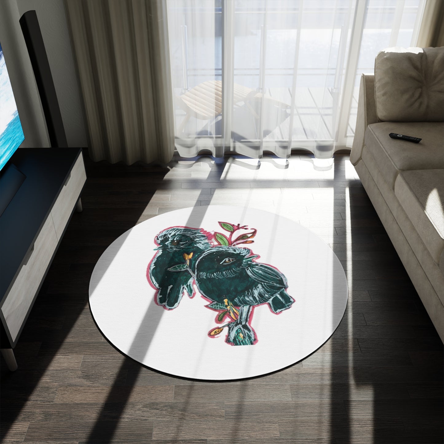 Birdie Round Rug