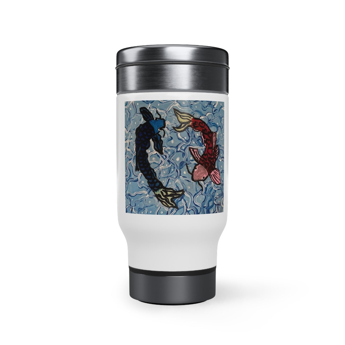 Amazing Axolotl Stainless Steel Travel Mug with Handle, 14oz