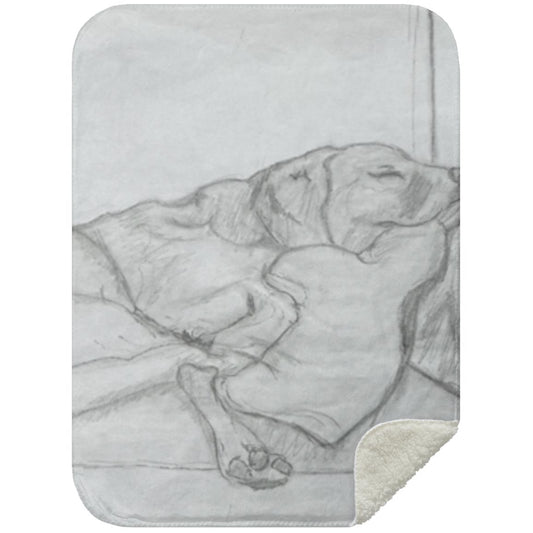 Sleeping Dog Sherpa Blanket 30x40