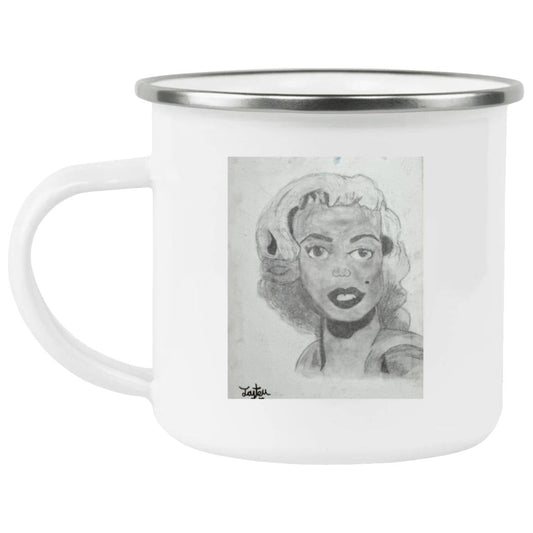 Retro 50s Leading Lady Enamel Camping Mug